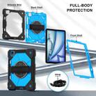 For iPad Air 11 2024 Contrast Color Robot Silicone Hybrid PC Tablet Case(Black Blue) - 3