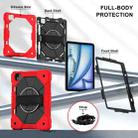 For iPad Air 11 2024 Contrast Color Robot Silicone Hybrid PC Tablet Case(Red Black) - 3