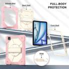 For iPad Air 11 2024 Contrast Color Robot Silicone Hybrid PC Tablet Case(Rose Gold Beige) - 3