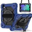 For iPad mini 2024 / mini 6 Contrast Color Robot Silicone Hybrid PC Tablet Case(Navy Black) - 1