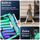 For iPad mini 2024 / mini 6 Contrast Color Robot Silicone Hybrid PC Tablet Case(Black Mint Green) - 2