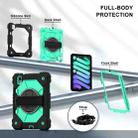 For iPad mini 2024 / mini 6 Contrast Color Robot Silicone Hybrid PC Tablet Case(Black Mint Green) - 3