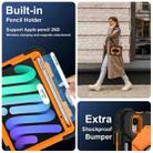 For iPad mini 2024 / mini 6 Contrast Color Robot Silicone Hybrid PC Tablet Case(Black Orange) - 2