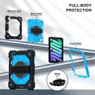 For iPad mini 2024 / mini 6 Contrast Color Robot Silicone Hybrid PC Tablet Case(Black Blue) - 3