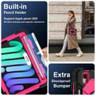 For iPad mini 2024 / mini 6 Contrast Color Robot Silicone Hybrid PC Tablet Case(Black Rose Red) - 2