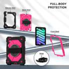 For iPad mini 2024 / mini 6 Contrast Color Robot Silicone Hybrid PC Tablet Case(Black Rose Red) - 3
