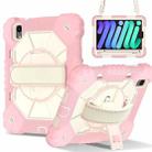 For iPad mini 2024 / mini 6 Contrast Color Robot Silicone Hybrid PC Tablet Case(Rose Gold Beige) - 1