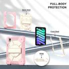 For iPad mini 2024 / mini 6 Contrast Color Robot Silicone Hybrid PC Tablet Case(Rose Gold Beige) - 3