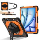 For iPad Air 13 2025 / 2024 Contrast Color Robot Silicone Hybrid PC Tablet Case(Black Orange) - 2