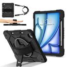 For iPad Air 13 2025 / 2024 Contrast Color Robot Silicone Hybrid PC Tablet Case(Black) - 2