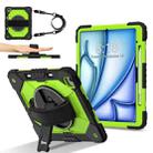 For iPad Air 13 2025 / 2024 Contrast Color Robot Silicone Hybrid PC Tablet Case(Black Yellow Green) - 2
