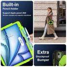For iPad Air 13 2025 / 2024 Contrast Color Robot Silicone Hybrid PC Tablet Case(Black Yellow Green) - 3