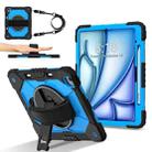 For iPad Air 13 2025 / 2024 Contrast Color Robot Silicone Hybrid PC Tablet Case(Black Blue) - 2