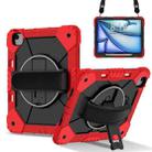 For iPad Air 13 2025 / 2024 Contrast Color Robot Silicone Hybrid PC Tablet Case(Red Black) - 1