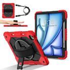 For iPad Air 13 2025 / 2024 Contrast Color Robot Silicone Hybrid PC Tablet Case(Red Black) - 2