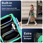 For iPad Pro 13 2024 Contrast Color Robot Silicone Hybrid PC Tablet Case(Black Mint Green) - 3