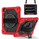 For iPad Pro 13 2024 Contrast Color Robot Silicone Hybrid PC Tablet Case(Red Black) - 1