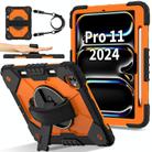 For iPad Pro 11 2024 Contrast Color Robot Silicone Hybrid PC Tablet Case(Black Orange) - 2