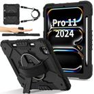 For iPad Pro 11 2024 Contrast Color Robot Silicone Hybrid PC Tablet Case(Black) - 2