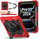 For iPad Pro 11 2024 Contrast Color Robot Silicone Hybrid PC Tablet Case(Red Black) - 2