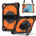 For iPad Pro 9.7 / 9.7 2018 / 2017 Contrast Color Robot Silicone Hybrid PC Tablet Case(Black Orange) - 1