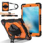 For iPad Pro 9.7 / 9.7 2018 / 2017 Contrast Color Robot Silicone Hybrid PC Tablet Case(Black Orange) - 2