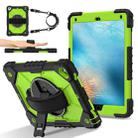 For iPad Pro 9.7 / 9.7 2018 / 2017 Contrast Color Robot Silicone Hybrid PC Tablet Case(Black Yellow Green) - 2