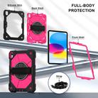 For iPad 2025 / 2022 Contrast Color Robot Silicone Hybrid PC Tablet Case(Black Rose Red) - 3