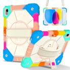 For iPad 2025 / 2022 Contrast Color Robot Silicone Hybrid PC Tablet Case(Colorful Blue) - 1
