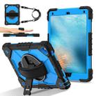 For iPad 10.2 2021 / 2020 / 2019 Contrast Color Robot Silicone Hybrid PC Tablet Case(Black Blue) - 2