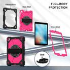 For iPad 10.2 2021 / 2020 / 2019 Contrast Color Robot Silicone Hybrid PC Tablet Case(Black Rose Red) - 3