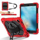 For iPad 10.2 2021 / 2020 / 2019 Contrast Color Robot Silicone Hybrid PC Tablet Case(Red Black) - 2