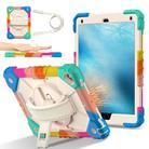 For iPad 10.2 2021 / 2020 / 2019 Contrast Color Robot Silicone Hybrid PC Tablet Case(Colorful Blue) - 2