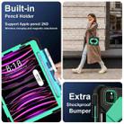 For iPad Air 5 / 4 / Pro 11 Contrast Color Robot Silicone Hybrid PC Tablet Case(Black Mint Green) - 3