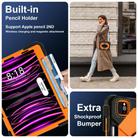 For iPad Air 5 / 4 / Pro 11 Contrast Color Robot Silicone Hybrid PC Tablet Case(Black Orange) - 3