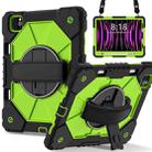 For iPad Air 5 / 4 / Pro 11 Contrast Color Robot Silicone Hybrid PC Tablet Case(Black Yellow Green) - 1