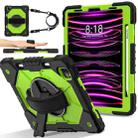 For iPad Air 5 / 4 / Pro 11 Contrast Color Robot Silicone Hybrid PC Tablet Case(Black Yellow Green) - 2