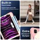 For iPad Air 5 / 4 / Pro 11 Contrast Color Robot Silicone Hybrid PC Tablet Case(Rose Gold Beige) - 3