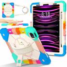 For iPad Air 5 / 4 / Pro 11 Contrast Color Robot Silicone Hybrid PC Tablet Case(Colorful Blue) - 2