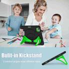 For iPad Air 11 2024 Silicone + PC Shockproof Protective Tablet Case(Black Green) - 2