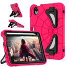 For iPad mini 2024 / mini 6 Silicone + PC Shockproof Protective Tablet Case(Rose Red Black) - 1