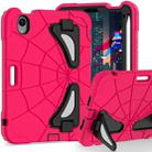 For iPad mini 2024 / mini 6 Silicone + PC Shockproof Protective Tablet Case(Rose Red Black) - 2