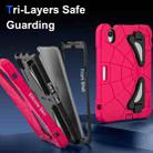For iPad mini 2024 / mini 6 Silicone + PC Shockproof Protective Tablet Case(Rose Red Black) - 3