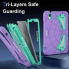 For iPad mini 2024 / mini 6 Silicone + PC Shockproof Protective Tablet Case(Purple Mint Green) - 3
