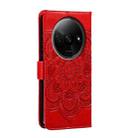 For Xiaomi Redmi A3 Sun Mandala Embossing Pattern Phone Leather Case(Red) - 3