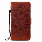 For Xiaomi Redmi A3 Sun Mandala Embossing Pattern Phone Leather Case(Brown) - 2