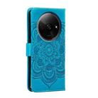 For Xiaomi Redmi A3 Sun Mandala Embossing Pattern Phone Leather Case(Blue) - 3