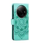 For Xiaomi Redmi A3 Sun Mandala Embossing Pattern Phone Leather Case(Green) - 3