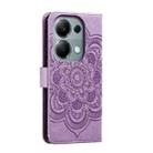 For Xiaomi Redmi Note 13 Pro 4G Sun Mandala Embossing Pattern Phone Leather Case(Purple) - 3