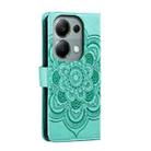 For Xiaomi Redmi Note 13 Pro 4G Sun Mandala Embossing Pattern Phone Leather Case(Green) - 3